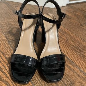 Black platform heels